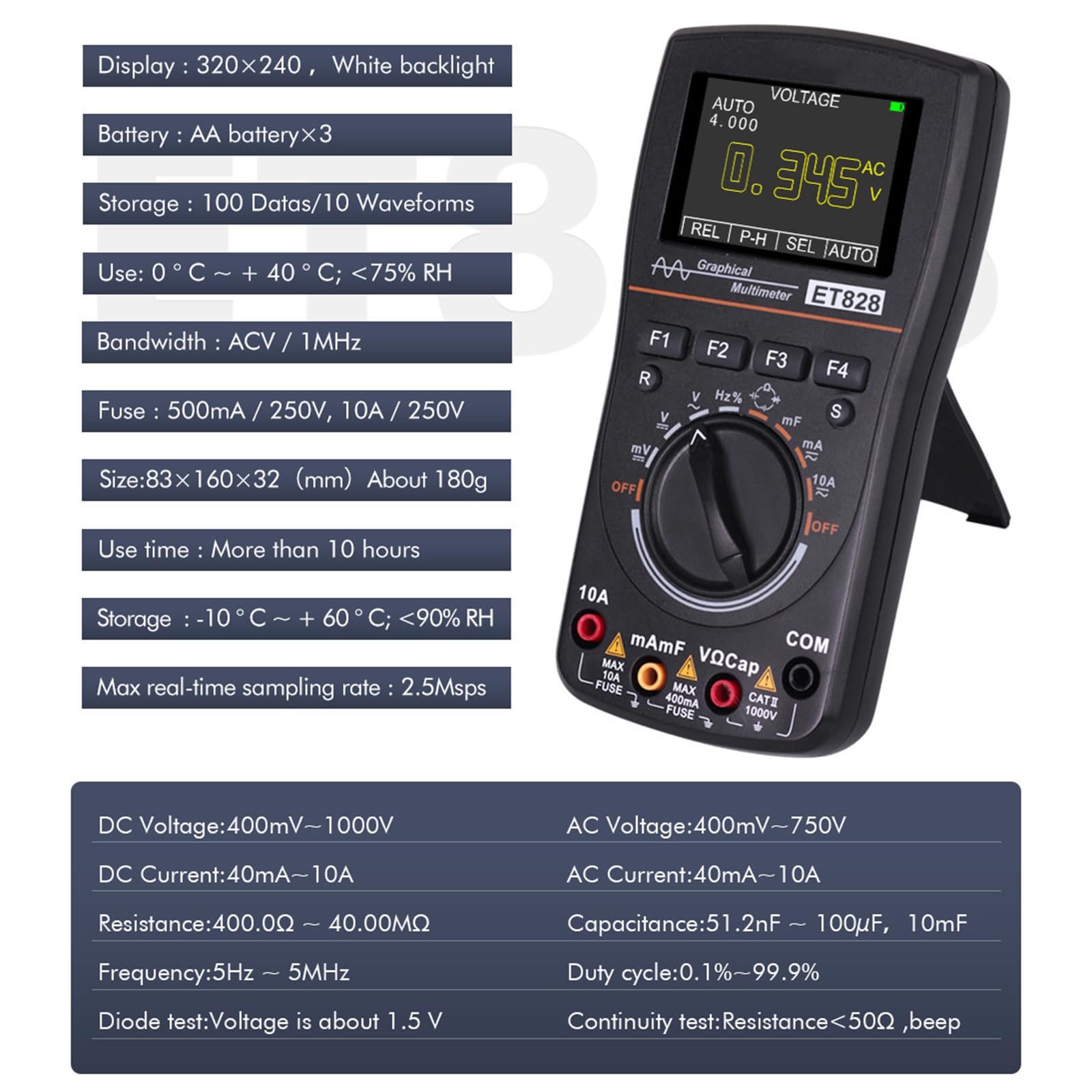 イー・エム・エー SR-DP02 Amazon.com: Oscilloscope Multimeter 2 in 1 50Msps 2.4 Inch