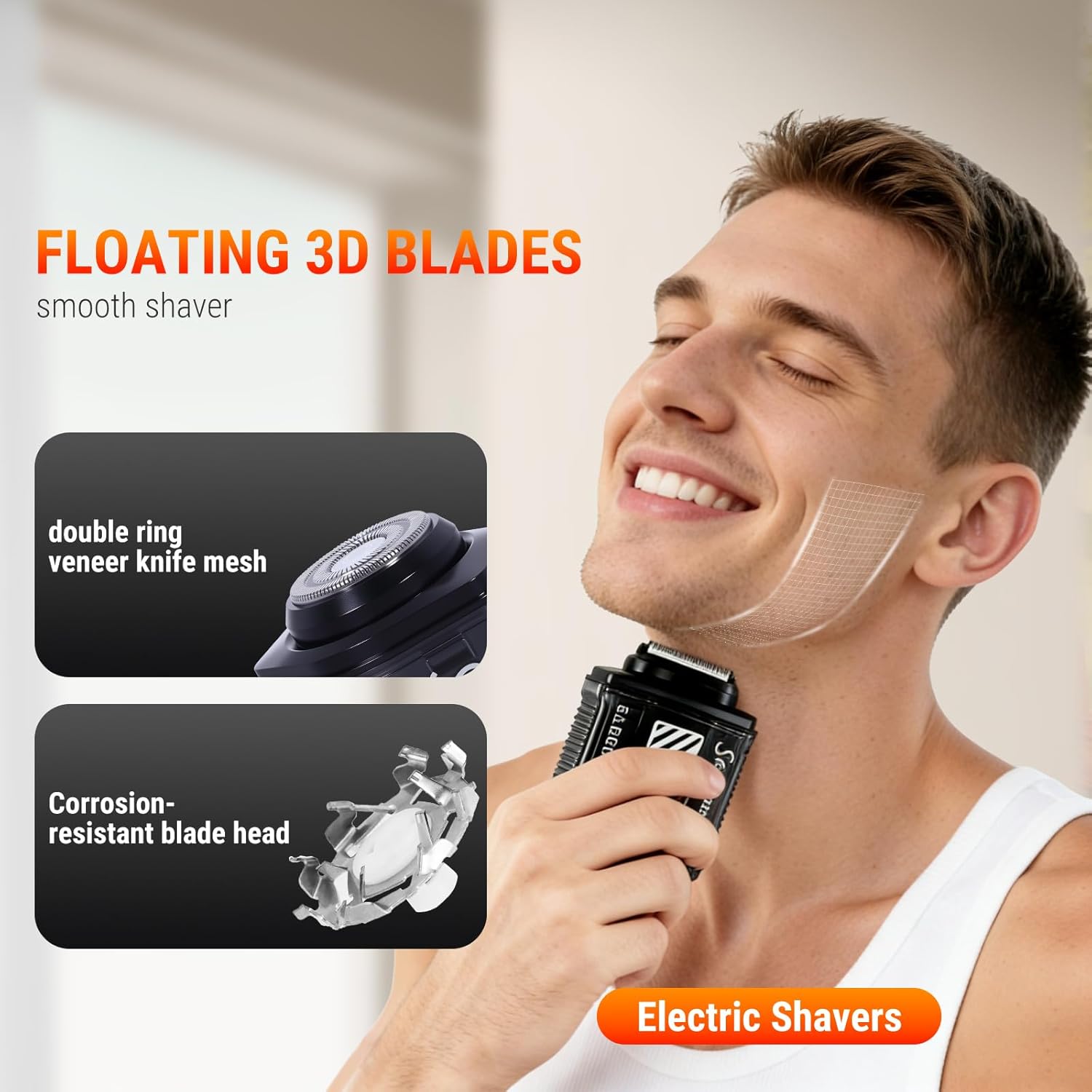 2 Pack Mini Electric Shaver Portable Travel Shavers Pocket Shaver USB-C Rechargeable Travel Razor for Men Electric Beard Trimmer Suitable for Home car Office and Business Travel Unisex Easy Cleaning - Image 5