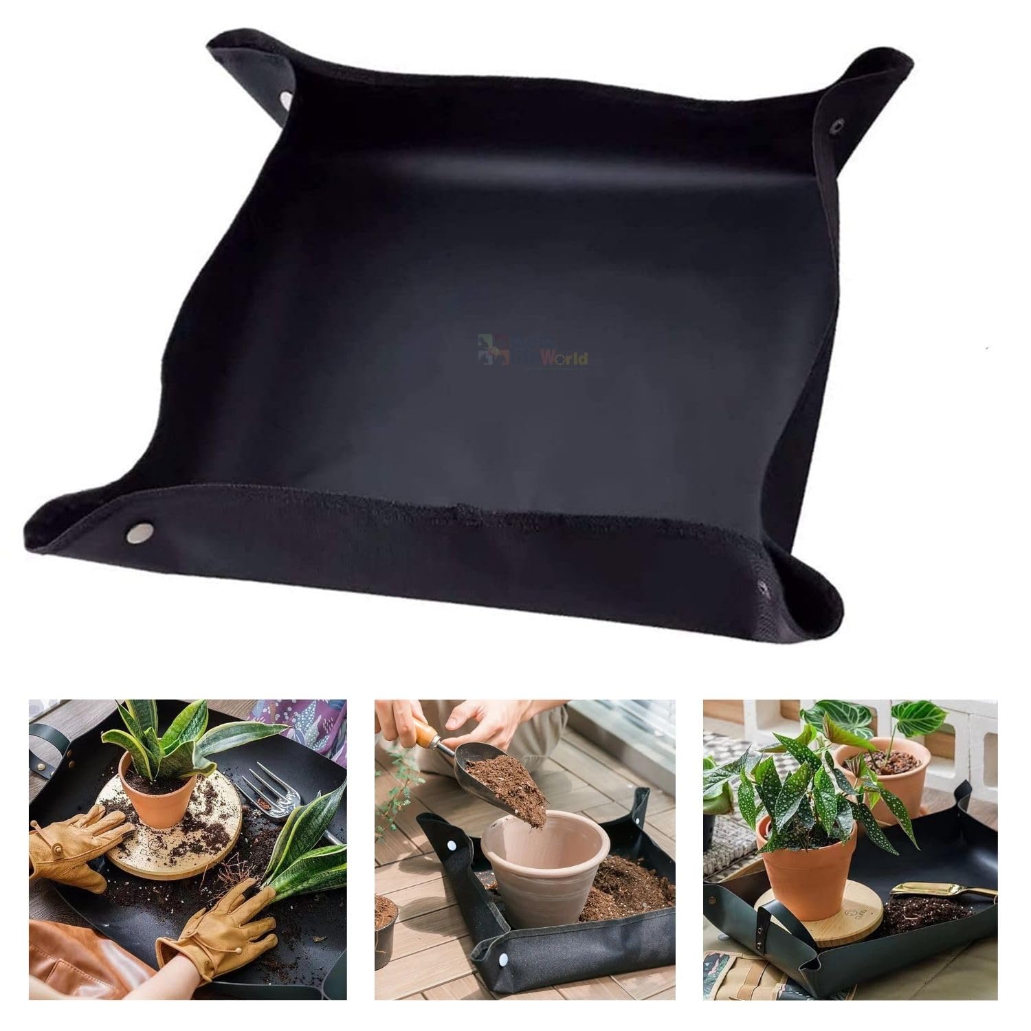 See full amazon price history chart for VAYINATO® 48 * 48 Cm (Black) Plant Transplanting Mat, Extra Thickened Stiffener, Portable Gardening Soil Changing and Watering Mat for Houseplants - Foldable Transplanting Tarp Mat by Petzlifewolrd VAYINATO® 48 * 48 Cm (Black) Plant Transplanting Mat, Extra Thickened Stiffener, Portable Gardening Soil Changing and Watering Mat for Houseplants - Foldable Transplanting Tarp Mat by Petzlifewolrd (B0D1KPHJDM) Amazon Price History, Amazon Price Tracker