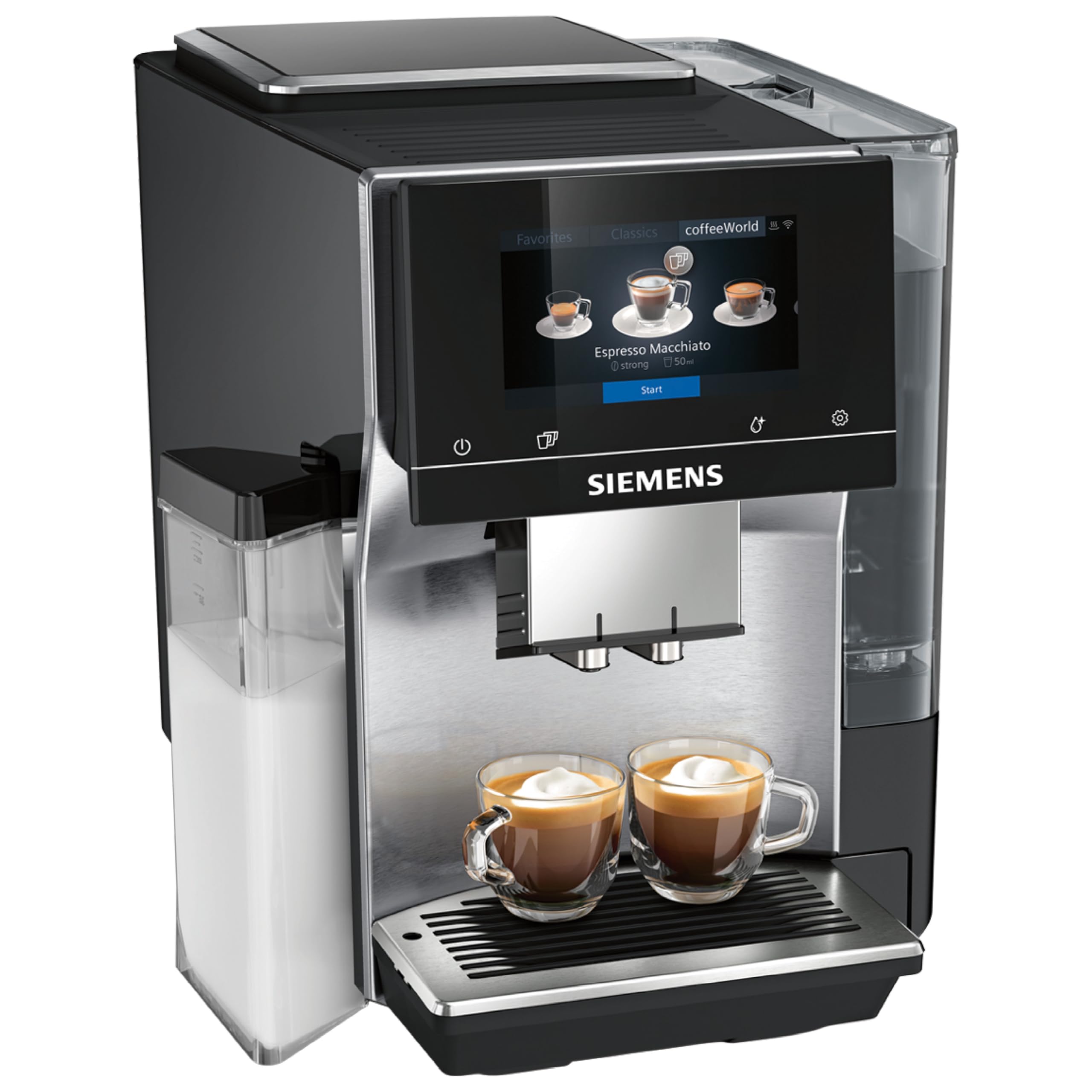 Siemens EQ700 TQ713R03 - Cafetera espresso totalmente automática - Negro/Acero inoxidable