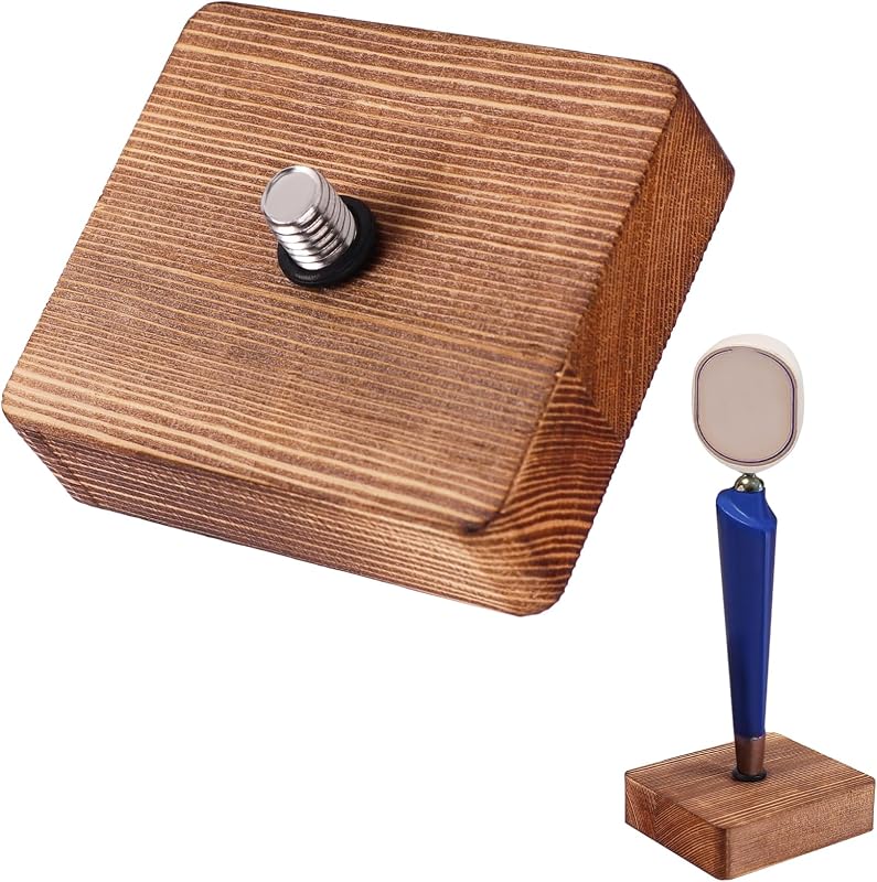 1-Pack Charred Wood Beer Tap Handle Holder – Unique Burnt Finish, Bar Decor