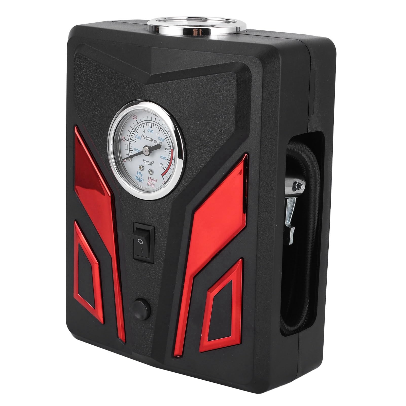 Ejoyous Pompka Do Opon Przenośna Pompka Samochodowa Kompresor 12V 120W 150PSI ABS z Oświetleniem LED 3 Dysze 27L Min Do Pompowania Opon Samochodowych w Nocy Użytku Drogowego i Kierowców (Typ