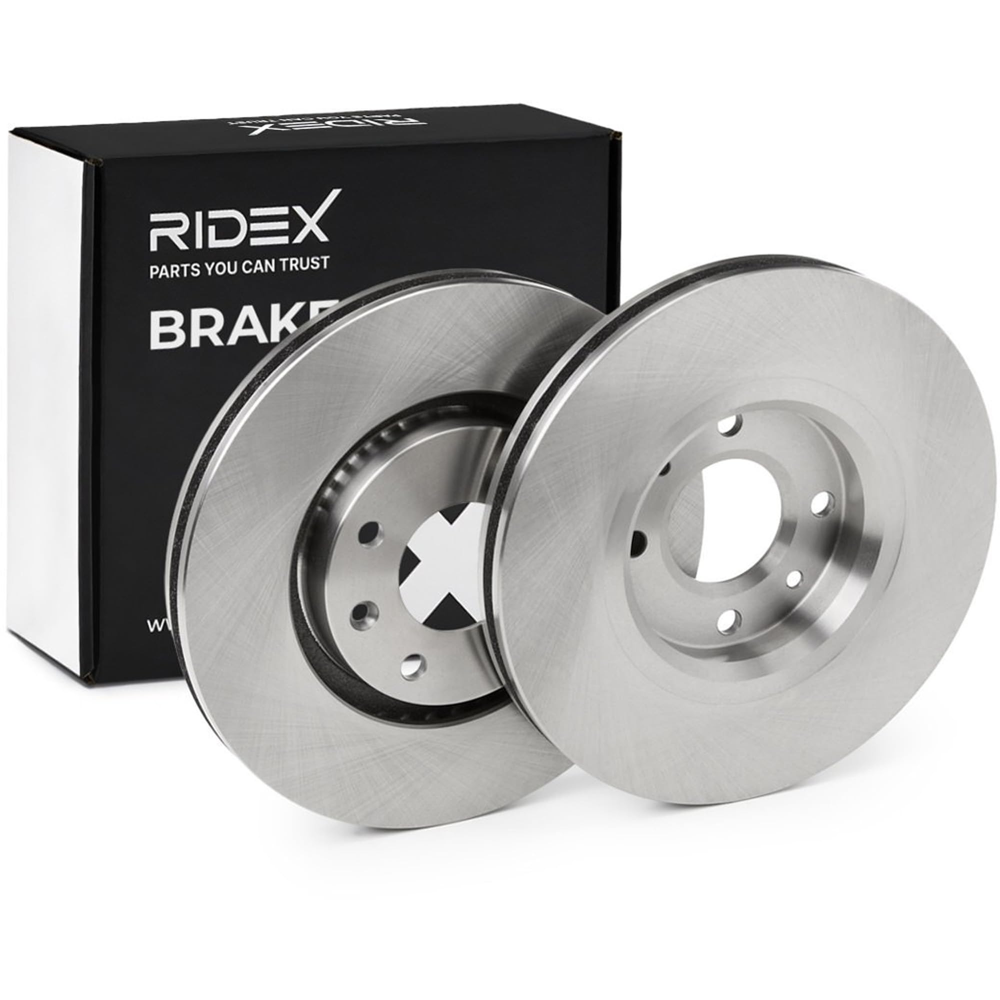 RIDEX 82B0022 2x Disco de freno Delantero sin tornillos Compatible con PEUGEOT 2008 I A94, CU
