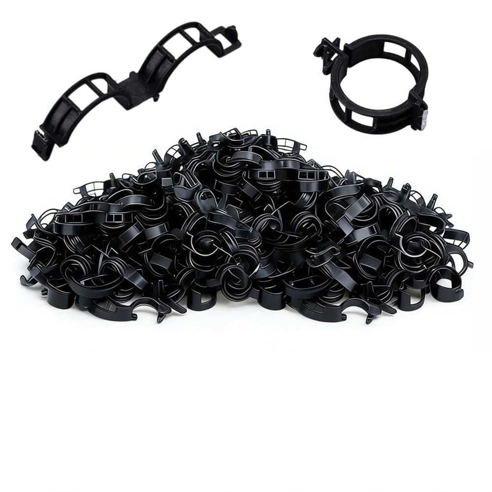 Mollette di sostegno per rampicanti da giardino, Clip Di Sostegno for Piante - Clip for Pomodoro E Vite for Crescita Eretta, 150/300 Pz Multicolor(Black 300Pcs)