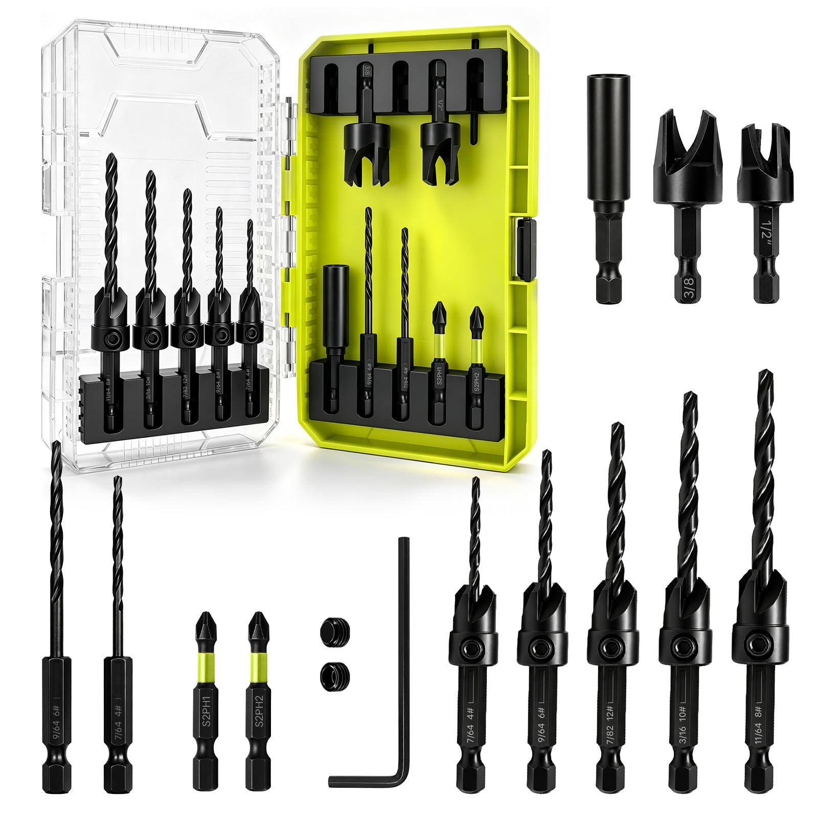 SEESE Countersink Drill Bit Set - 15 Piece -1