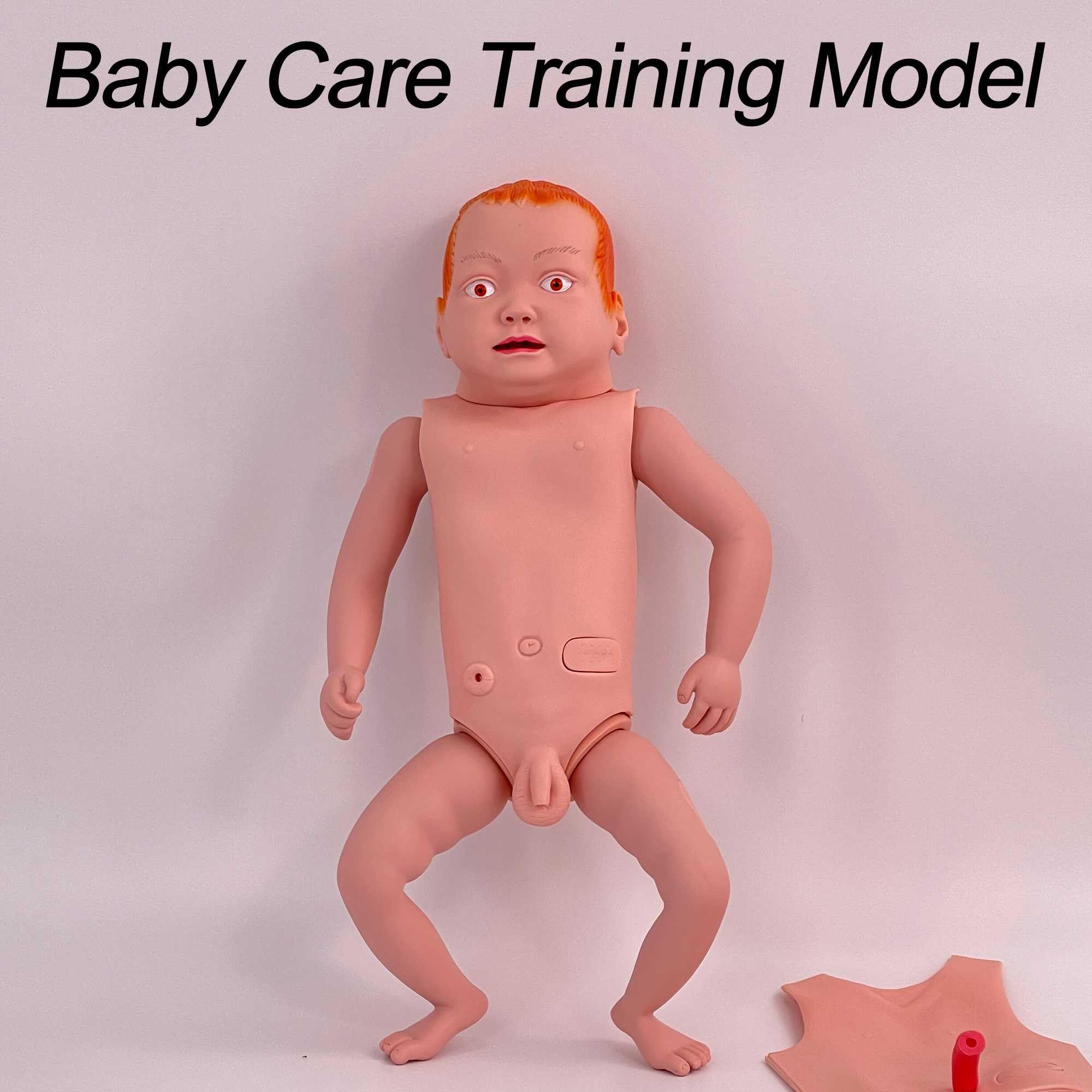 AMITD Babypflege Modell Neugeborene Pflegepuppe mit Austauschbarer Brusthaut und Aufbewahrungstasche für Medizinische Krankenpflege-Ausbildung