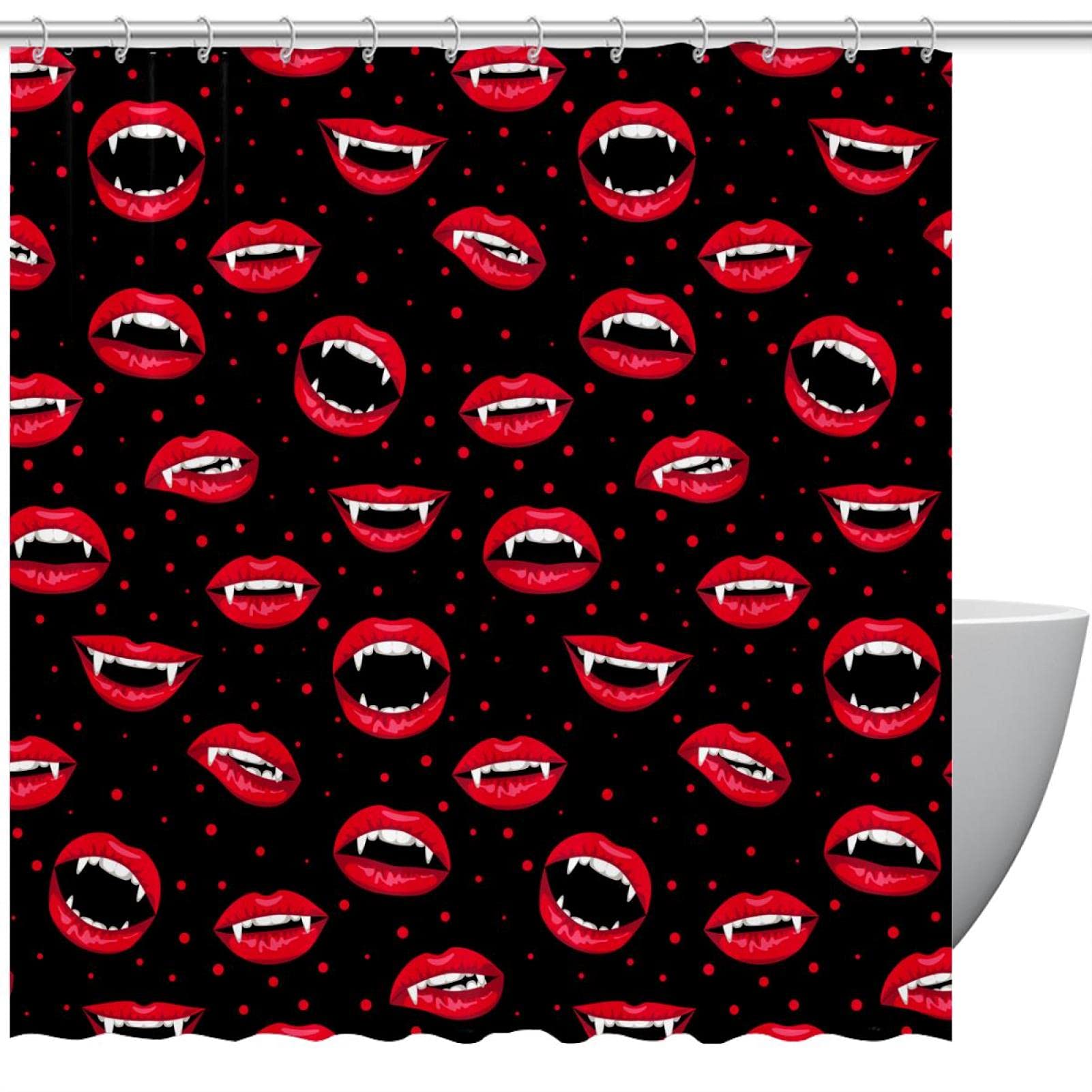 Rideau de douche vampire Halloween imperméable coloré 183x183 cm