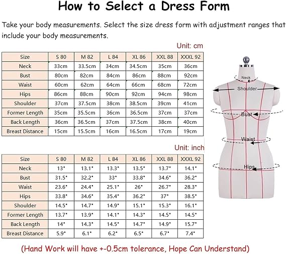Female Sewing Mannequin On Wheels for Sewing Clothes, Plus Size Mannequin Torso Body with Stand, Adjustable Woman Dress Form Tailor Dressmakers Dummy Beautiful Scenery,White-XX