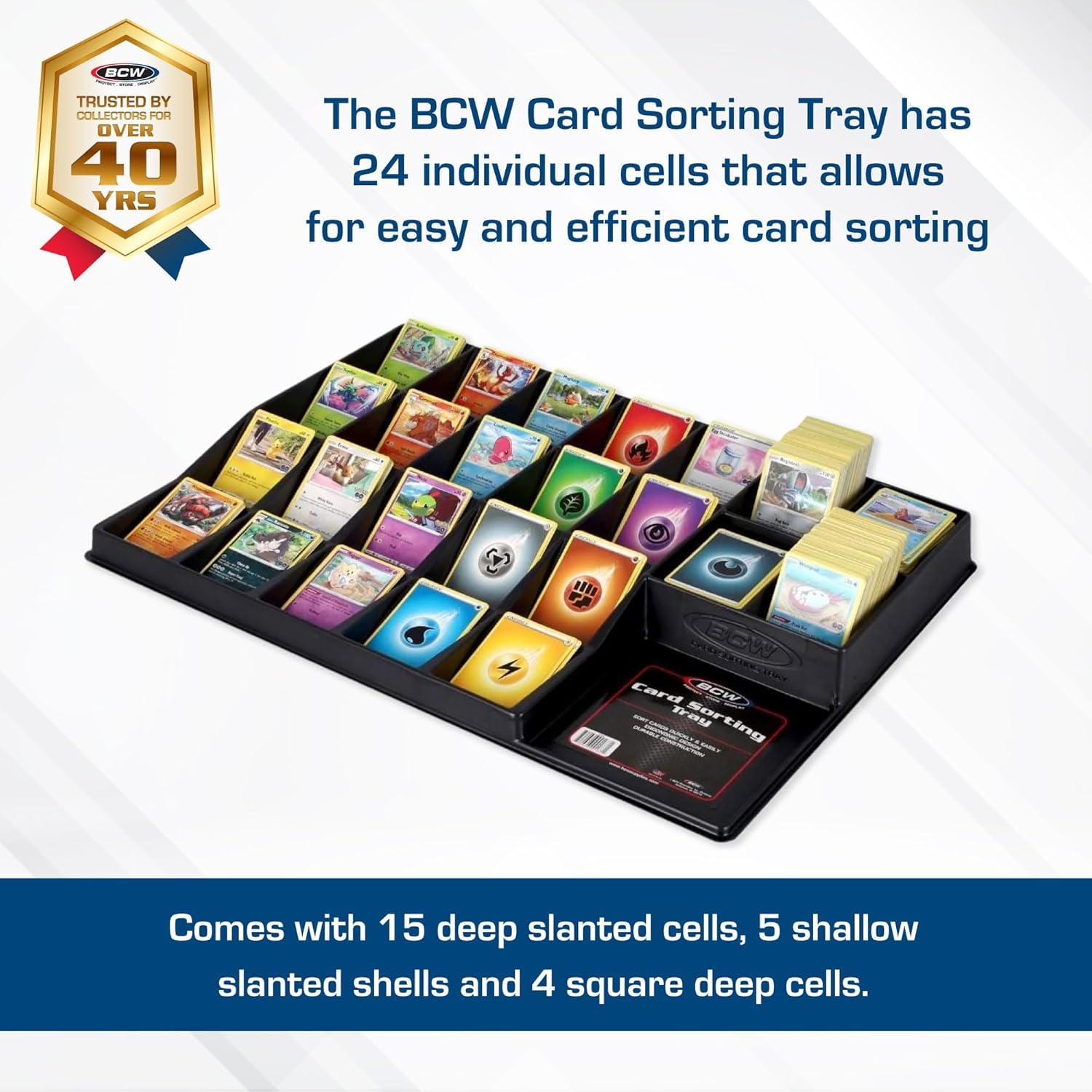 Amazon.com: BCW Card Sorting Tray - 2 ct | 24-Cell Trading Card Organizer  for TCG & Sports Cards | Compatible with Popular Games Like Pokémon,  Baseball, and Magic Cards