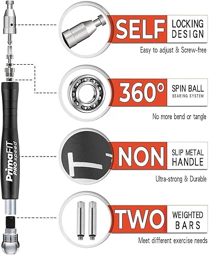 Miniatura 5 de PrimaFIT Jump Rope Pro Speed Skipping Rope Adjustable Adult Jumping Rope Weighted Aluminium Handles for Double Dutch Boxing Workout Crossfit