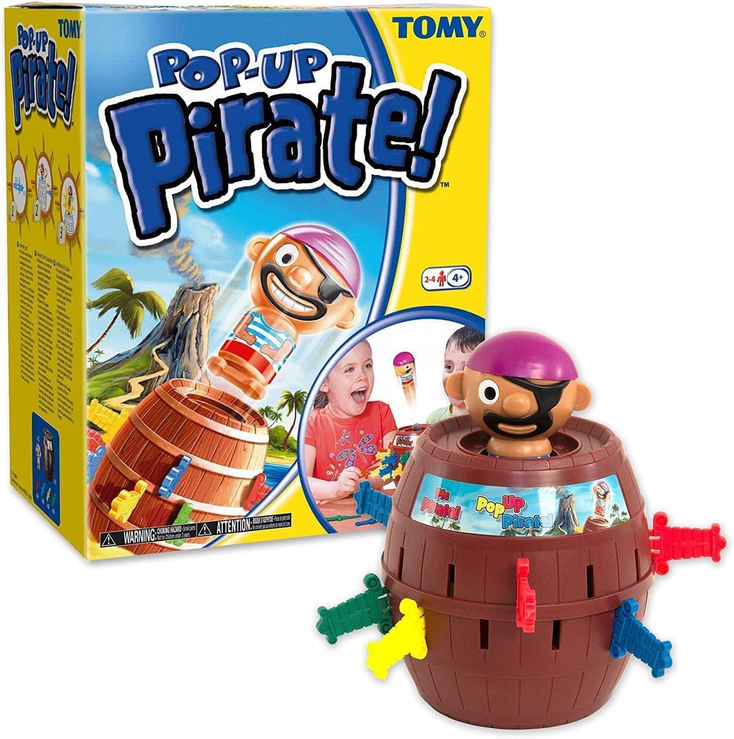 TOMY - Tricky Bille Circuit de Billes Niveau 2 T73109ML, Jeu d'action pour Enfant, Jeu d'adresse et de Rapidité & Officiel - Pic Pirate Jeux de Société Jouet pour Noël, Jouet Enfant 4 Ans