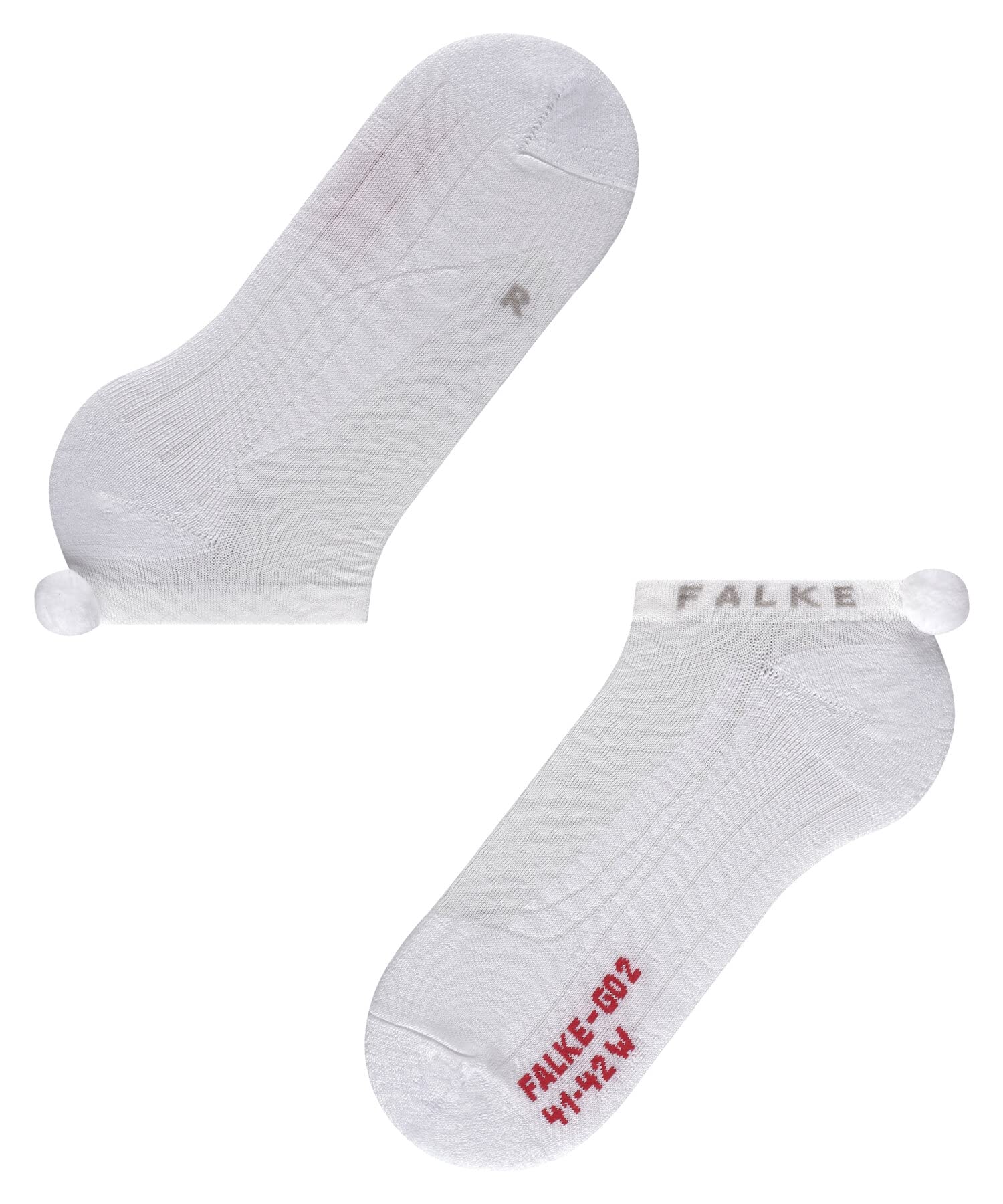 FALKE mujer GO2 Pompom calcetines de golf refuerzos medios con acolchado lateral estabilidad en el calzado de golf anti ampollas corte bajo secado rápido transpirable algodón hilo funcional 1 par | gran comodidad para terrenos de montaña ligeros