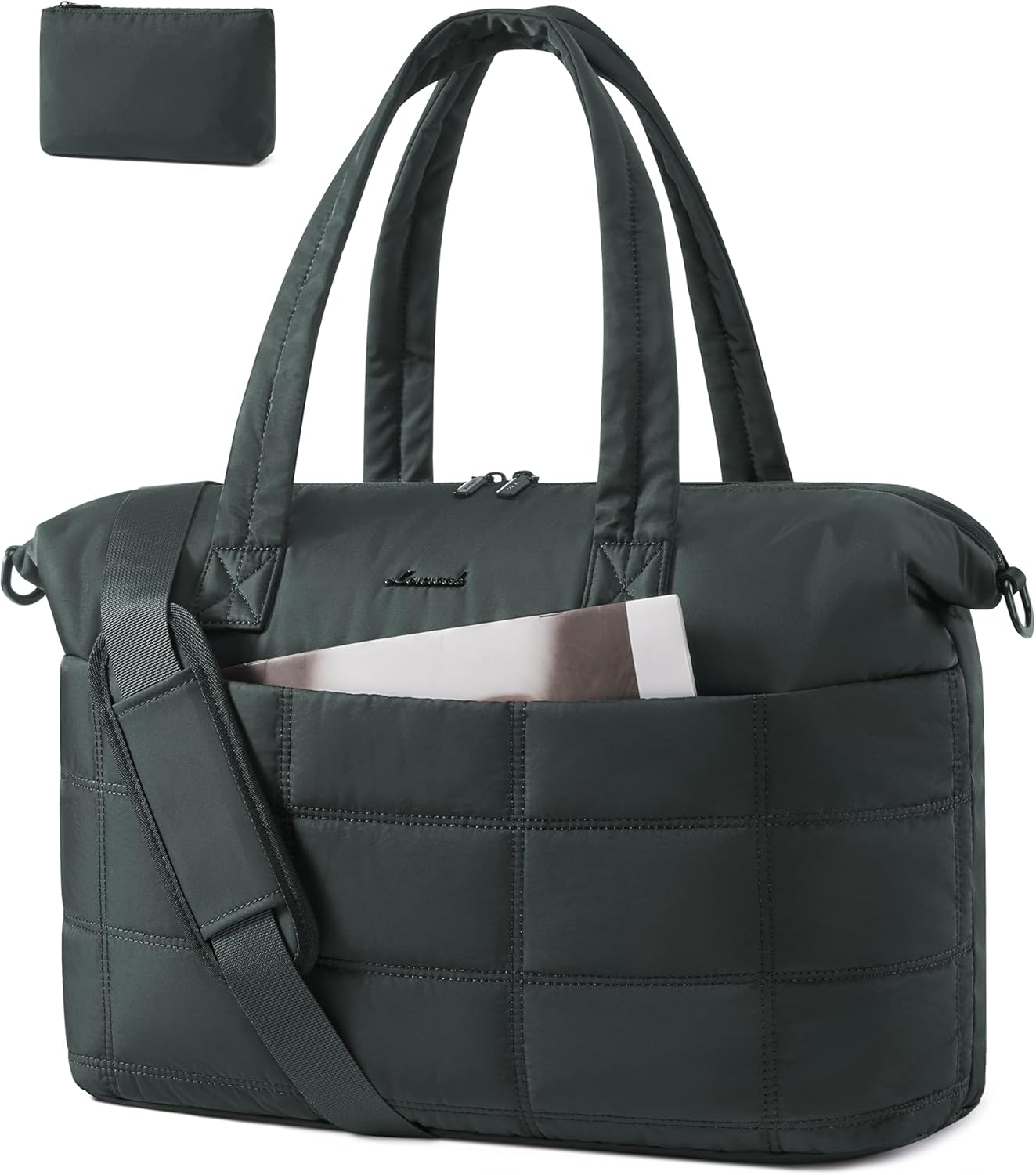 LOVEVOOK Gym Bag for Women & Men with Wet Pocket,36L Puffer Laptop Work Bags for Women with Computer Compartment,Waterproof Teacher Tote Bags Workout Weekender Carry on Travel Bag,Large Purse Handbags