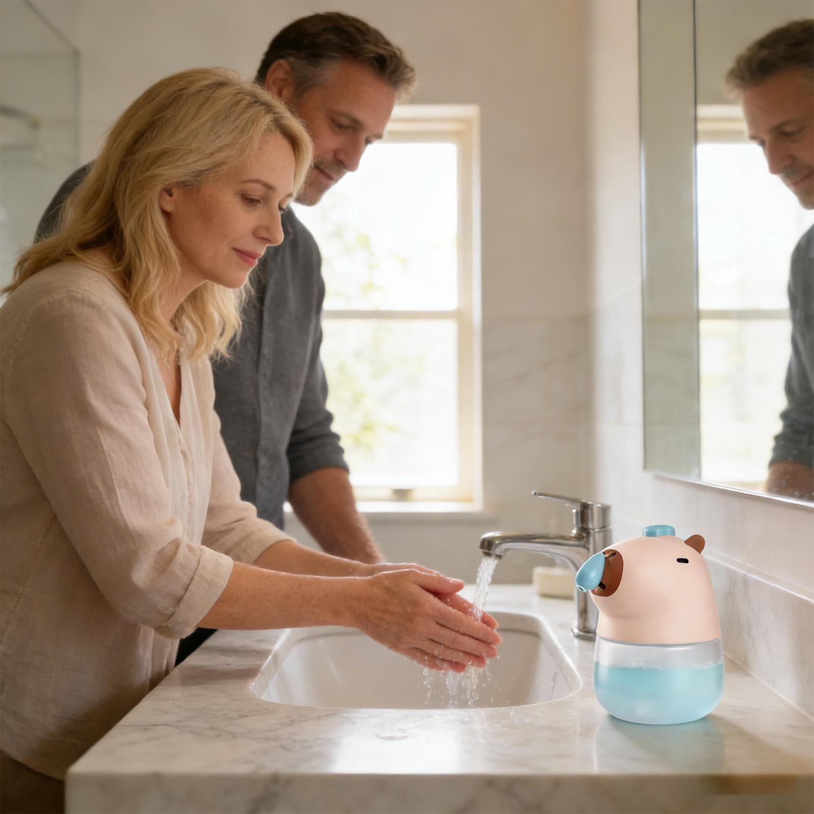 Dispensador Automático de Jabón en Espuma Con Forma De Capibara Recargable