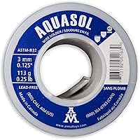 Vista 4 de AIM Soldadura de fontanería sin plomo, con plata, 0.125 pulgadas de diámetro, carrete de 1/4 libra