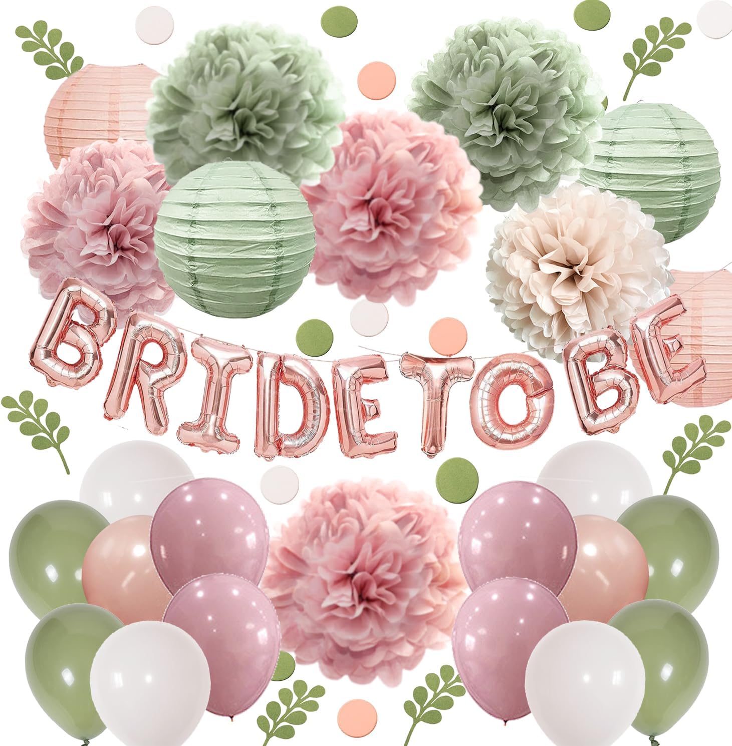Amazon.com: Bachelorette Decorations Pink Green- Bridal Shower Party ...