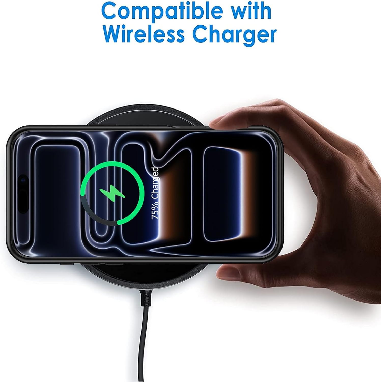 Battery Case for iPhone 17 Pro Max,Upgraded 12000mAh Capacity Rechargeable Portable Extended Charger Case Wireless Charging Compatible with iPhone 17 Pro Max(6.9 inch) Charging Cover & Carplay (Black)