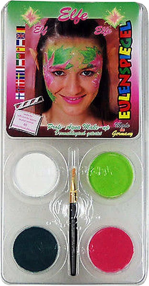 Owl Mirror Set of 6 Elf Design Consisting of 4 Colours and a Brush
