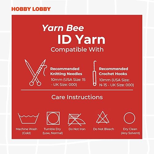 Miniatura 5 de Yarn Bee - Ovillo de hilo voluminoso para tejer y tejer, madeja de hilo suave, 76 yardas de 80% acrílico y 20% hilo de lana superwash para mantas de