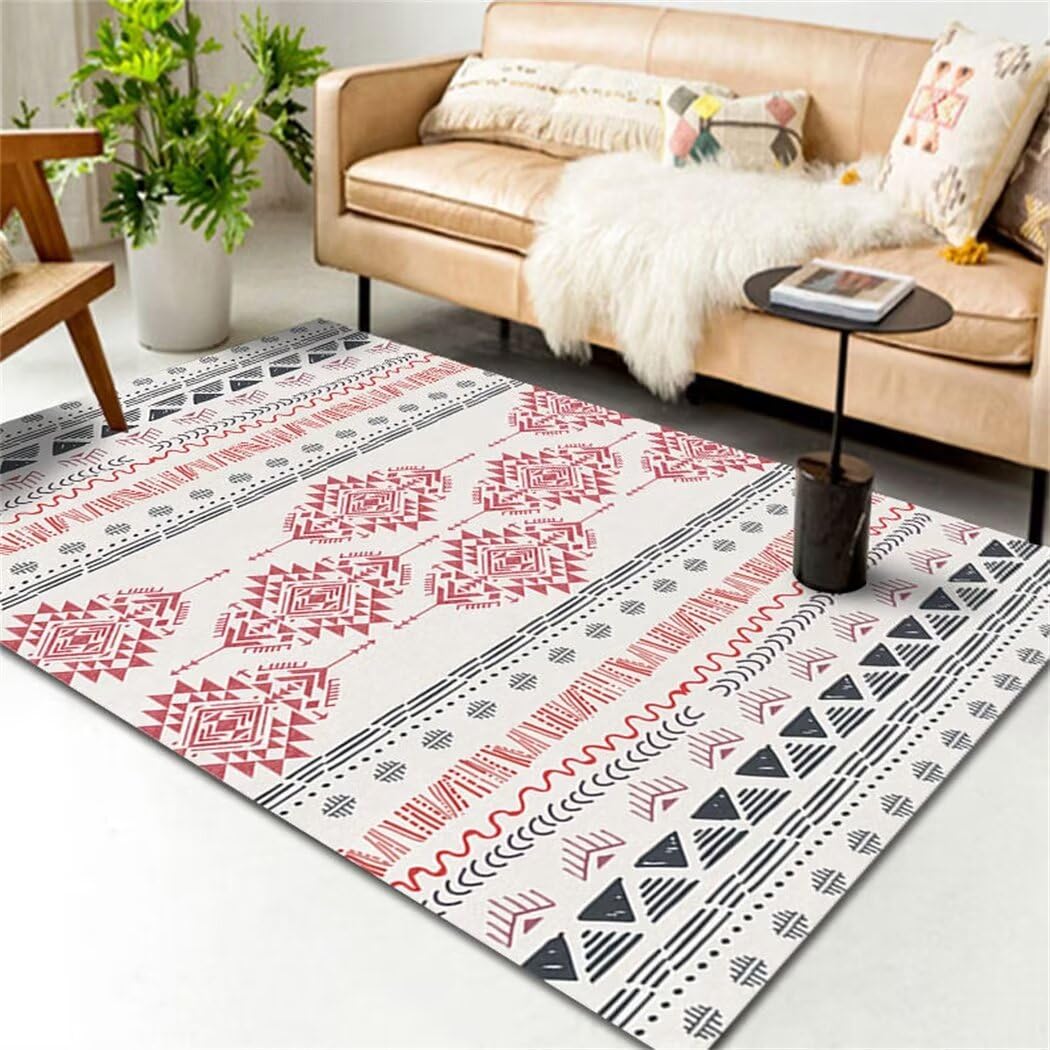 Tapis salon poil ras antidérapant sur mesure pour chambre et cuisine