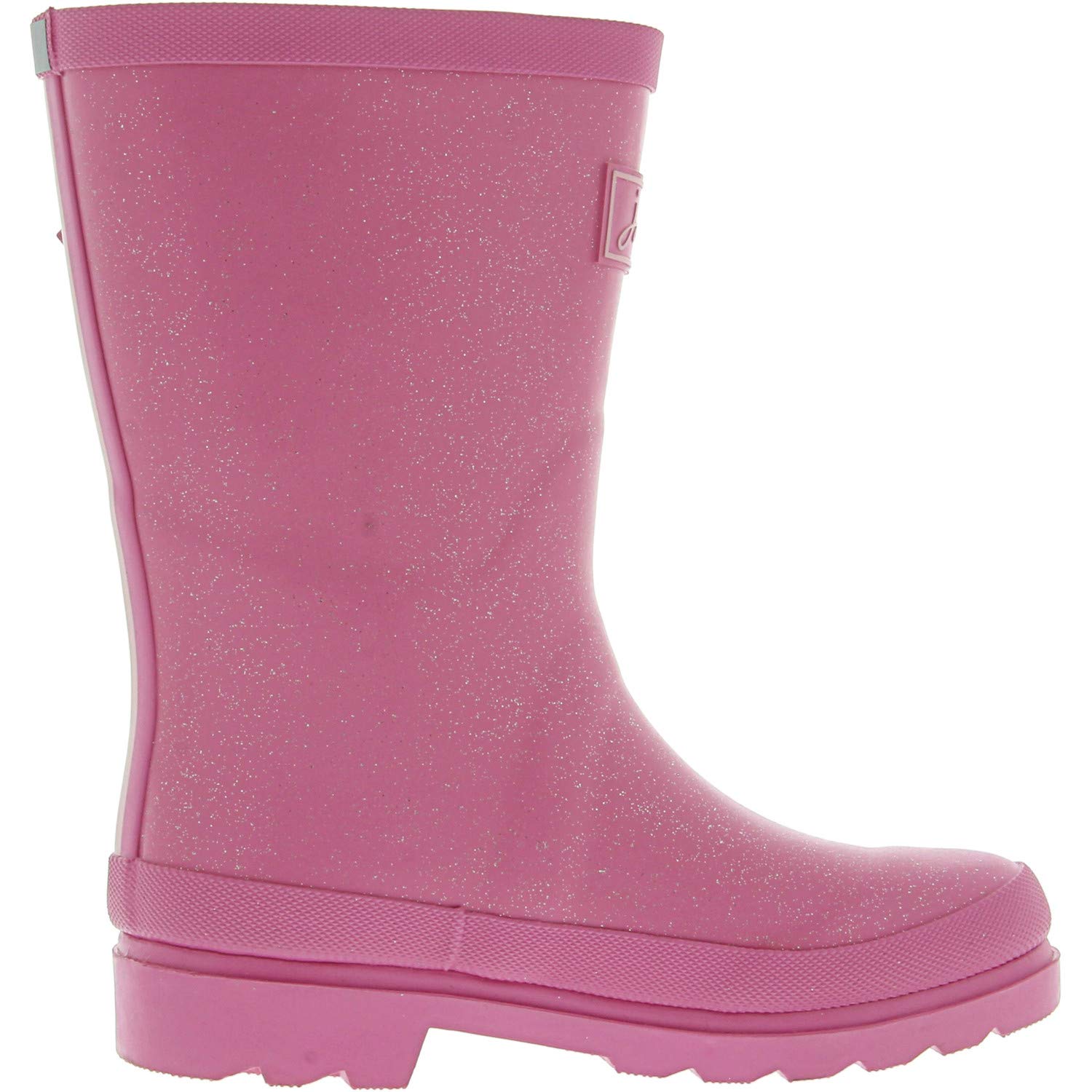 Joules Unisex-Baby JNRFIELDWL Rain Boot, Pink Glitter, 4 Medium US Infant