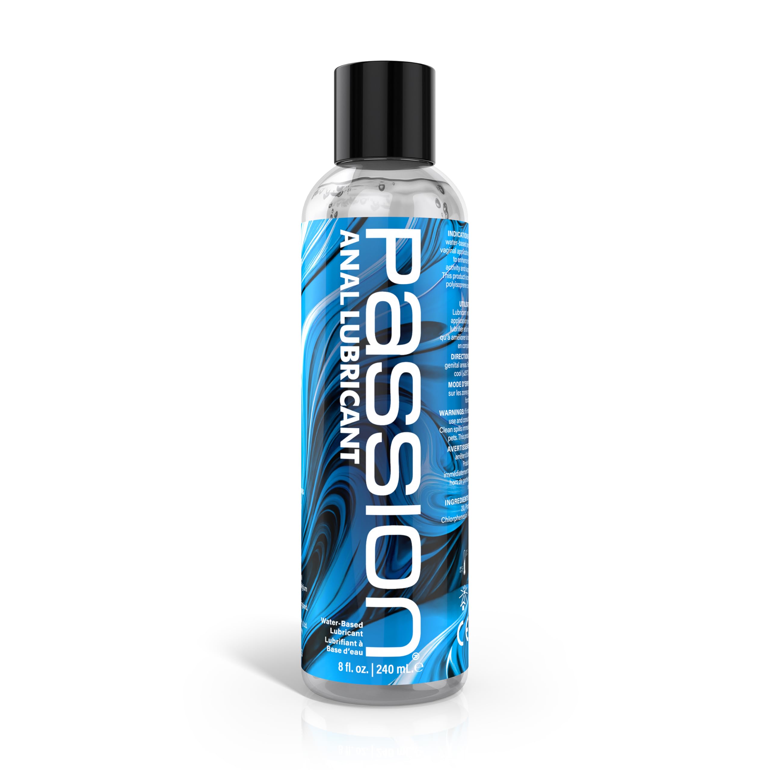 Passion Anal Lubricant 8 Fl Oz – Thick Water Based Anal Lube for Extra Cushioning Comfort, Long Lasting Personal Lubricant, Smooth Glide Intimate Gel, Non Sticky Formula for Couples XXX Anal