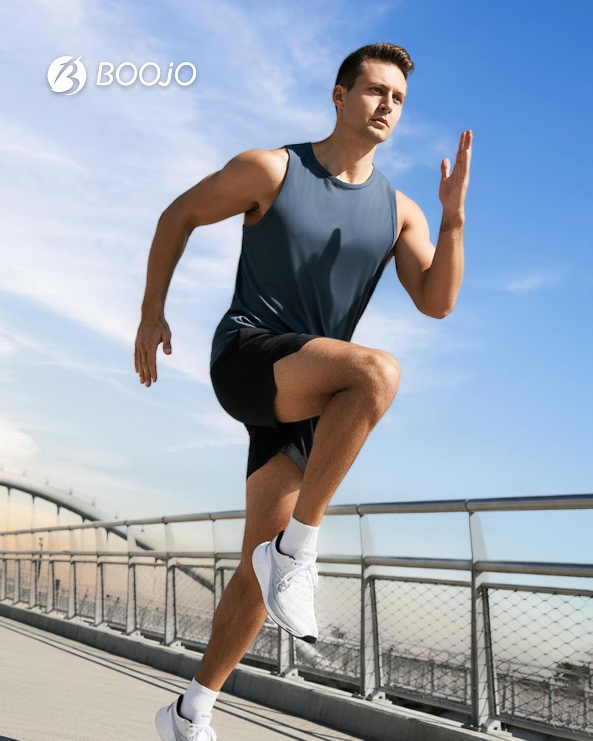 Tank Tops Men - Summer Black Quick Dry Moisture Wicking Workout Muscle Sleeveless Shirts for Gym Running Beach - Image 2