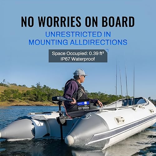 Miniatura 7 de WattCycle - Mini batería de litio LiFePO4 de 12 V 100 Ah, BMS integrado de 100 A, 15 000 ciclos profundos, 1280 Wh, protección a baja temperatura,