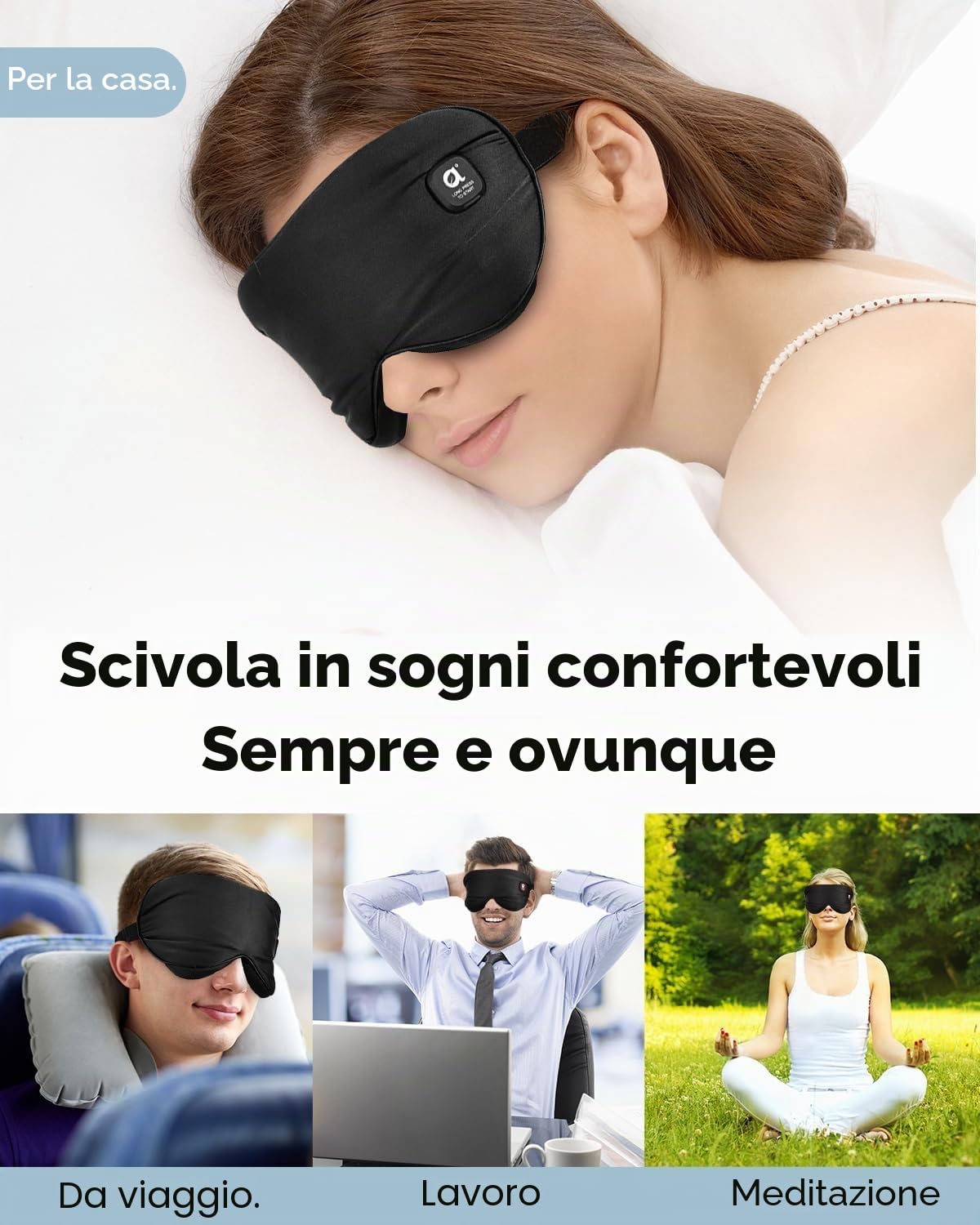 arboleaf Maschera Oculare Riscaldata Senza Fili per Occhi Secchi, Compressa Oculare Calda Ricaricabile con Batteria Ricaricabile da 1000 mAh, Controllo Della Temperatura, Blocco Della Luce