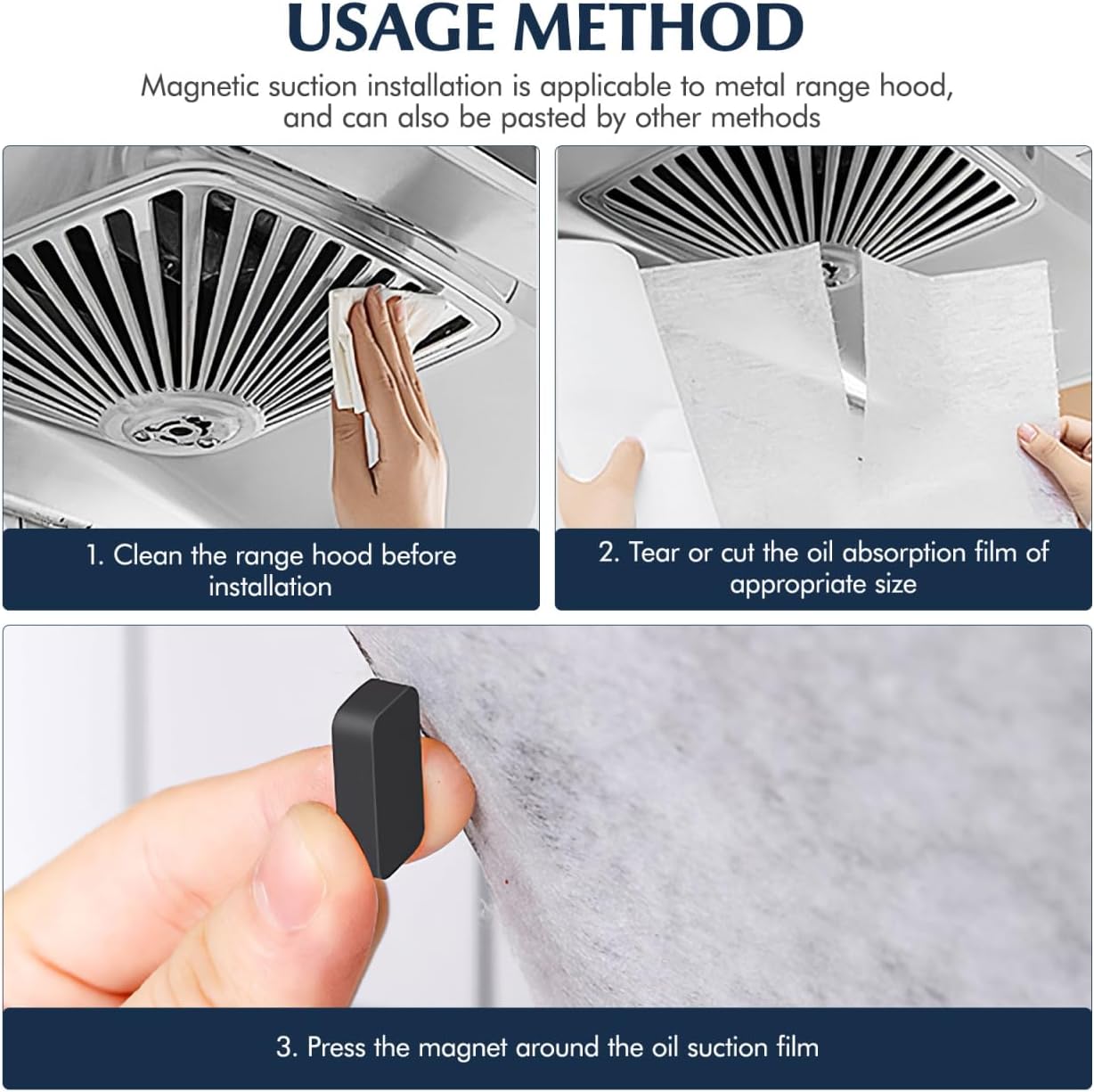 Range Hood Filters Sheets Nonwoven Fabric Grease Filter Replacement Anti Oil Filter Paper Oil Proof Sticker Anti Oil Papers for White 10m (1)