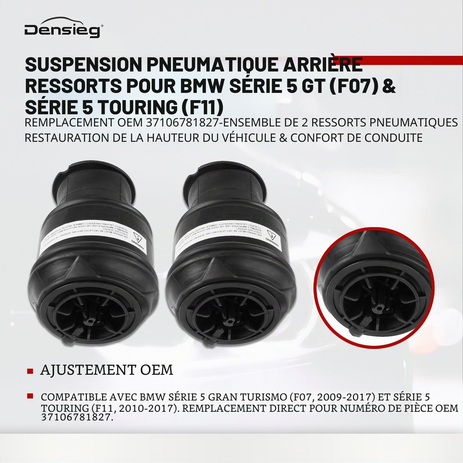 2 x sacs à ressort à suspension pneumatique arrière 5102GN 5102.R8 9681946080 pour C4 Grand Picasso I C4 Picasso I