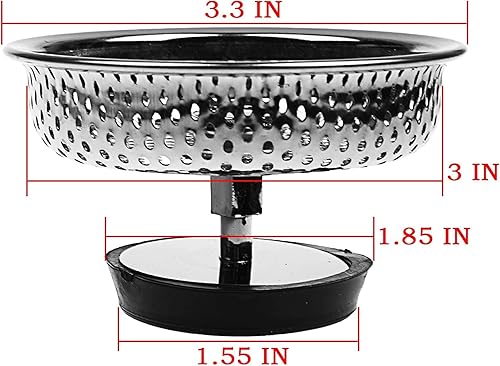 Miniatura 2 de Paquete de 2 cestas y tapón de drenaje para fregadero de cocina