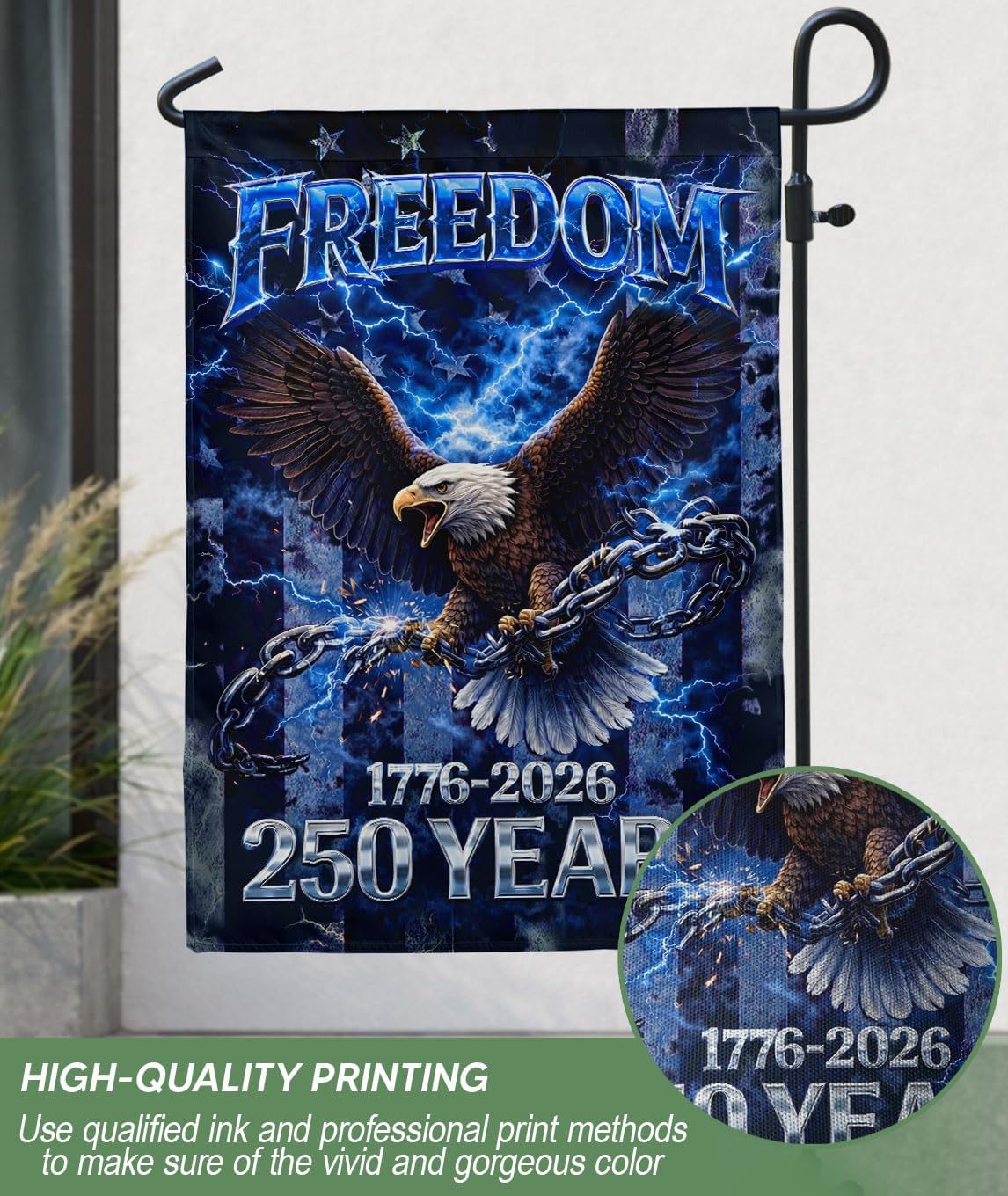 Anniversary Commemorative, American 250th Anniversary, Eagles Garden Flag; 250 Anniversary Usa Flag 12x18 Inch, Full Print On Both Sides, Garden Flags For Outside 4