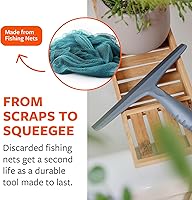 Vista 4 de Full Circle Clean Ocean Escobilla de Goma - Ducha, Vidrio, Ventana, Azulejo, Parabrisas - Acabado Sin Rayas