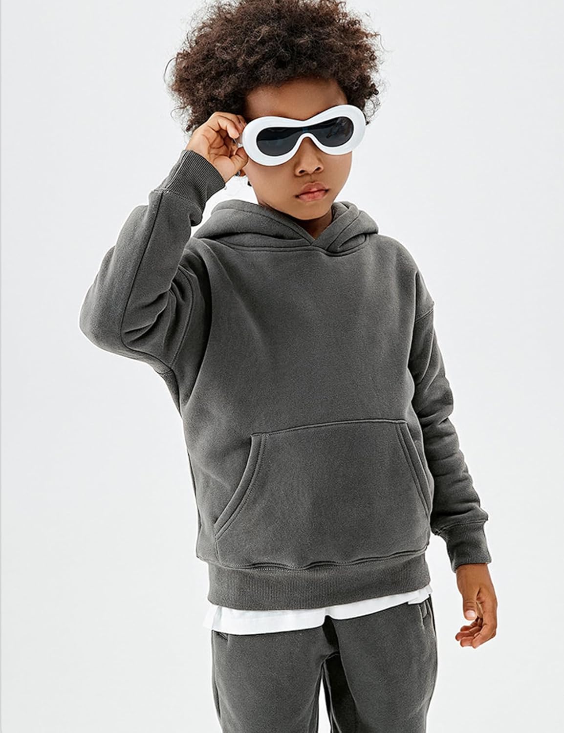 Girls Hoodie Kids Sherpa Lined Sweatshirt Warm Fleece Pullover Winter Cozy Hoodies - Image 3