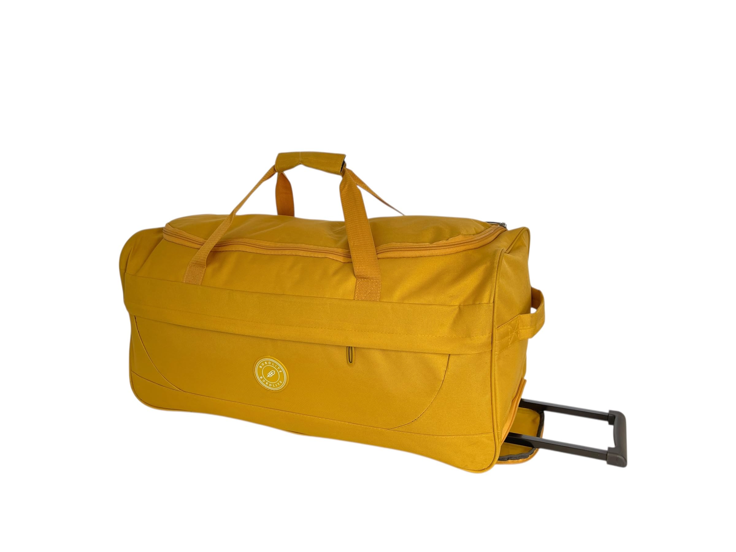 Grande borsa da viaggio con ruote, 96 litri, con ruote, spaziosa e di alta qualità, resistente, ideale come regalo per donne e uomini, Senape, 27", Valigia Trolley Holdall Case Bag