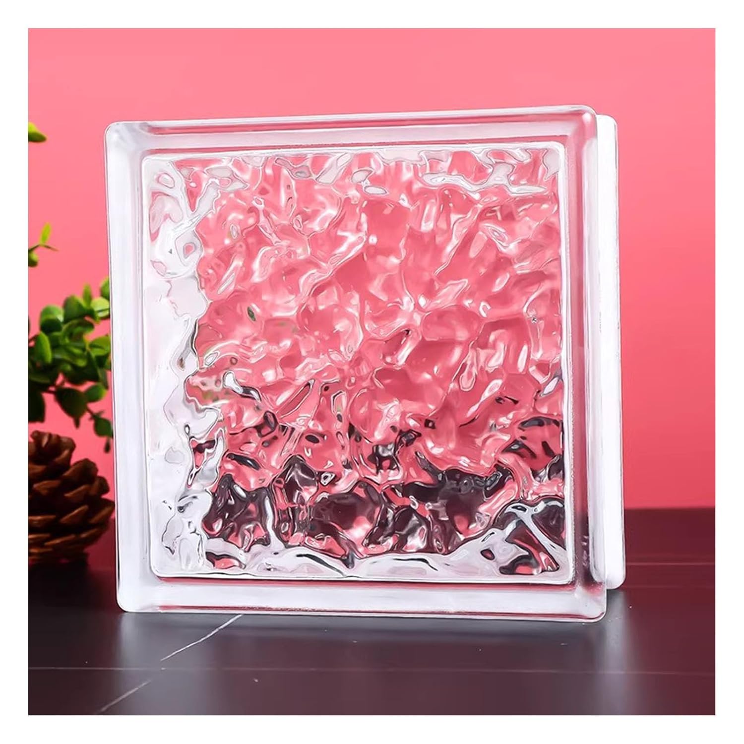 Glass Blocks Hollow Glass Brick ， Sound and Heat Insulation Not Easily Scratched，for Bedroom Hotel(Style3)