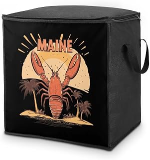 Lobster Palms Maine Blanket Storage Bags Bins Comforter Clothes Closet Organizer Containers Box
