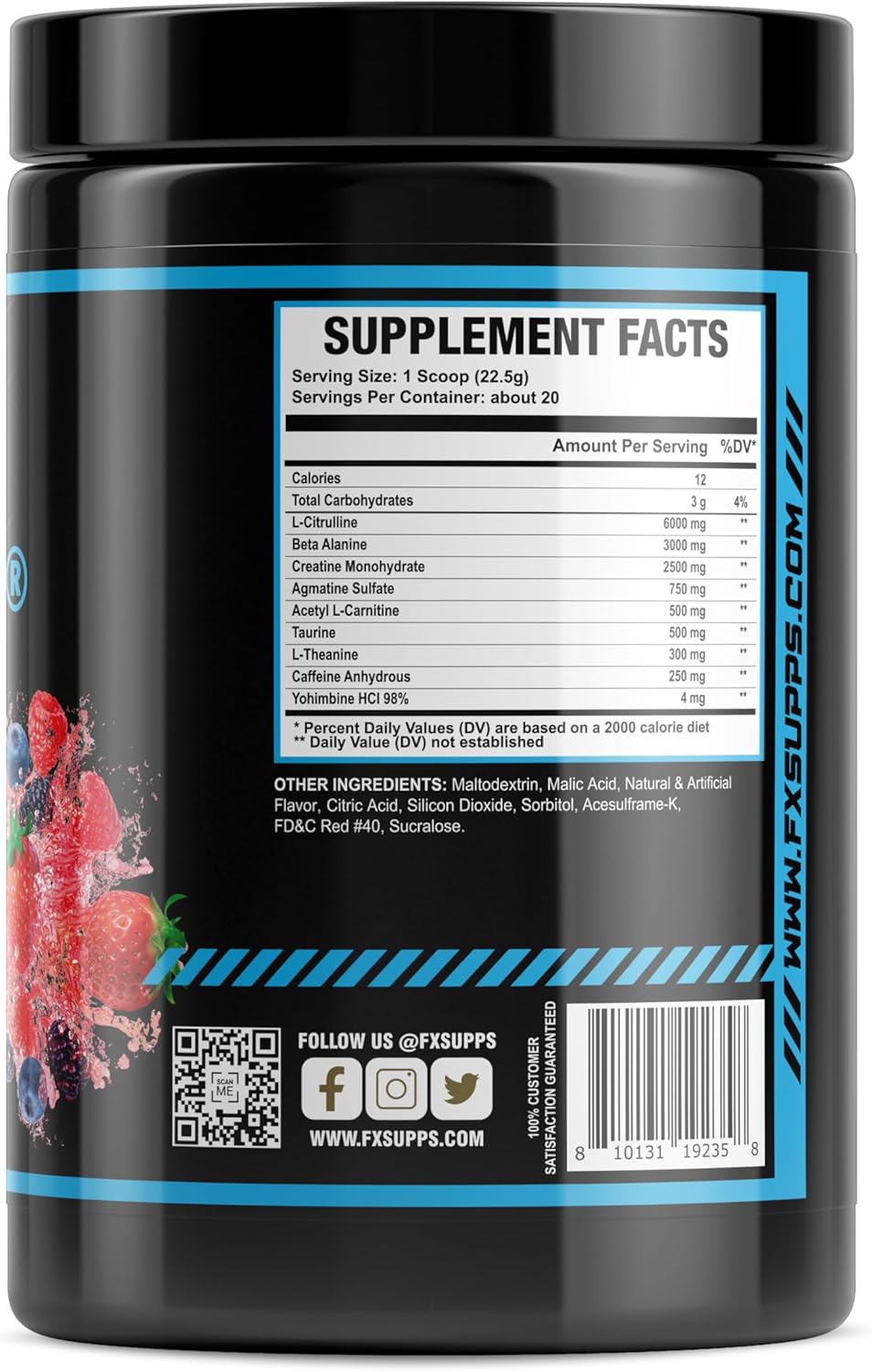FXSUPPS Catalyft Pre-Workout PowderDrink for Men and Women Blitz Berry Blast Dietary SupplementMix with Creatine,Caffeine & Beta-Alanine | Best for Energy Pump,Muscle Gain & Focus,20 Servings(1 Pack)