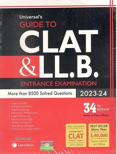 Universal's Guide to CLAT &amp; LLB Entrance Examination 2023-24 (Latest Edition)