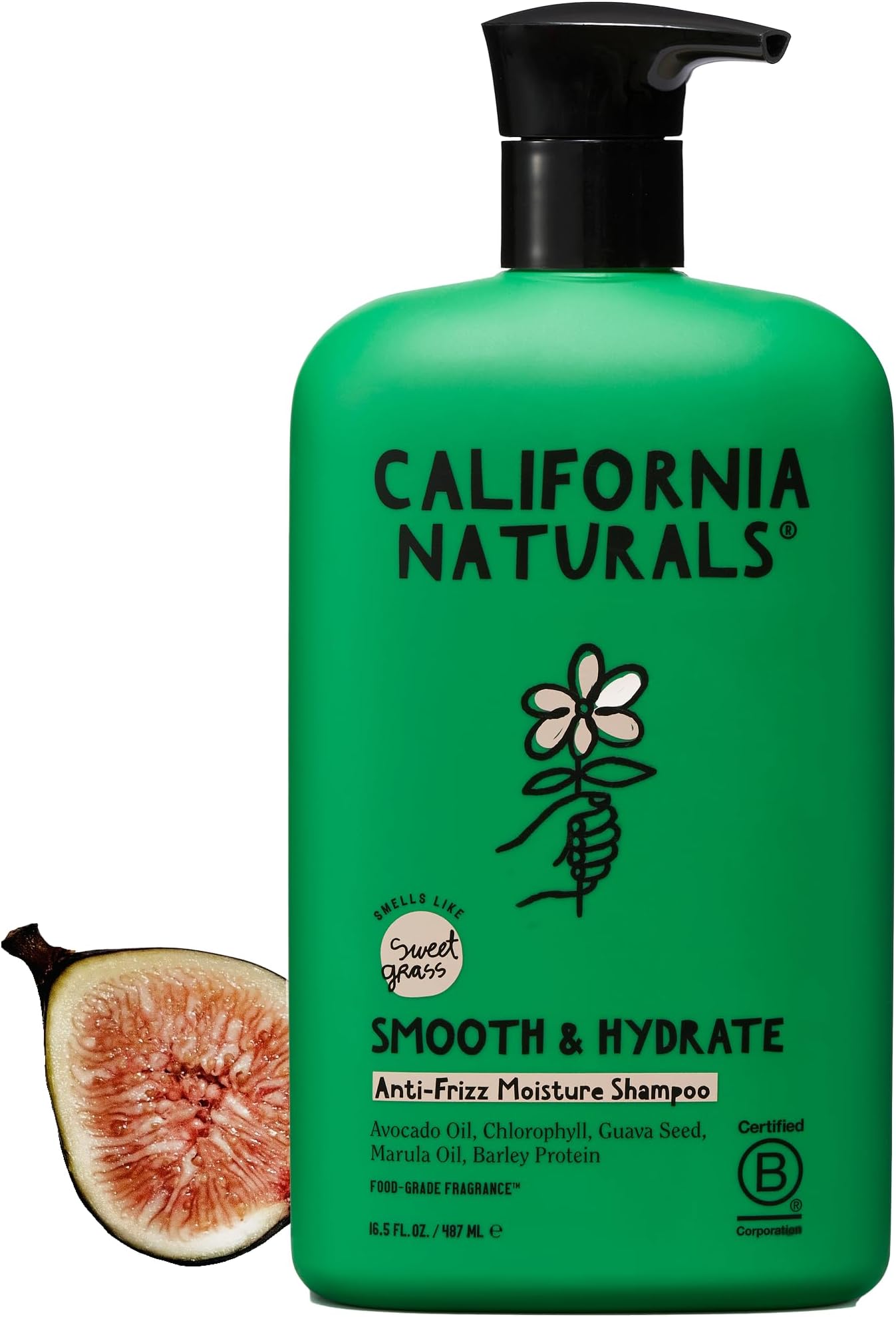 California Naturals Super Moisture Shampoo for Dry Damaged Hair, Hydrating Shampoo, Scalp & Hair Care for Women & Men, Natural, Vegan, Cruelty, Paraben & Sulfate Free, Color Safe, 16.5 fl oz