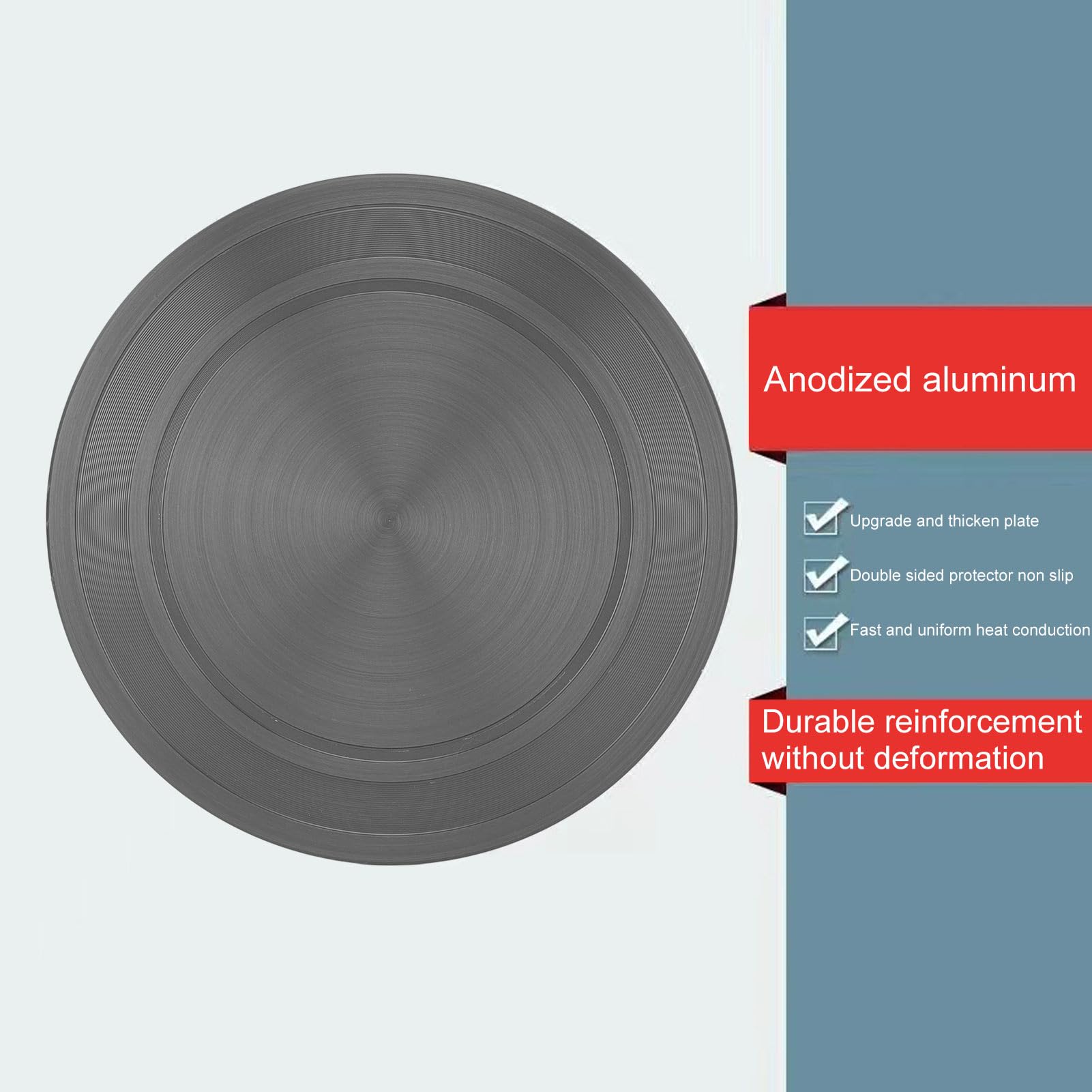 Premium Aluminum Heat Diffuser Plate for Gas Stove - Induction Diffuser, Flame Guard, and Simmer Rings Plate