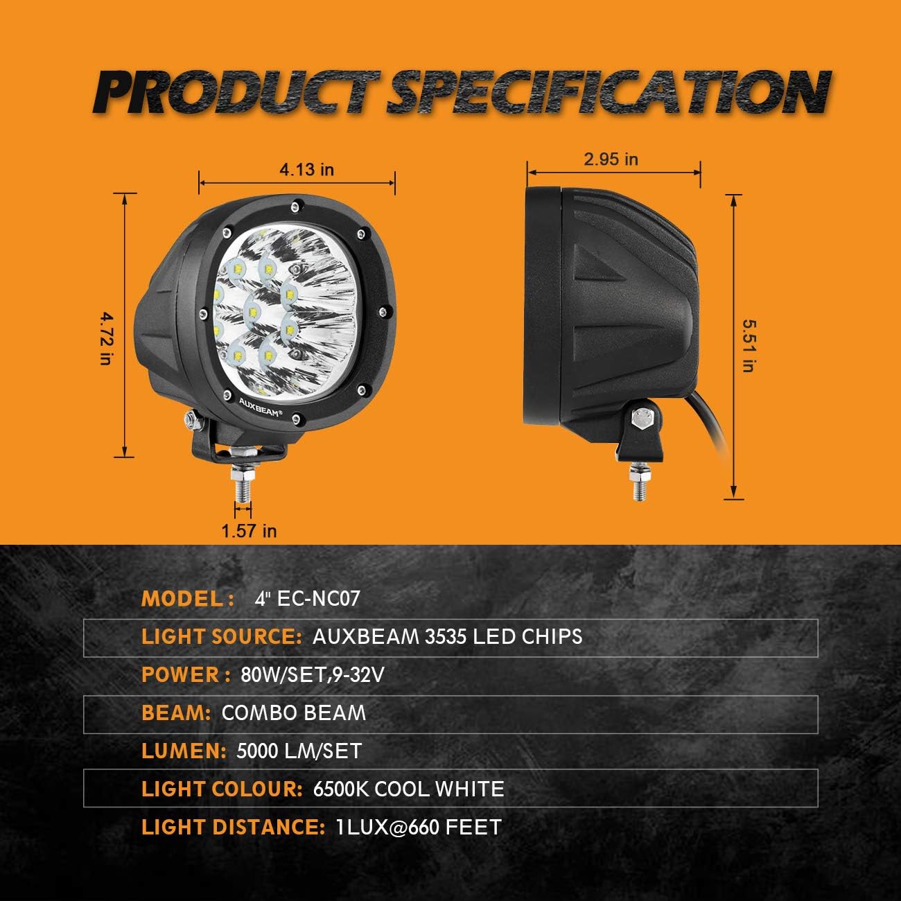 70% Off Discount Auxbeam 4 Inch Round LED Offroad Lights 2PCS 40W LED Light Pods Round LED Driving Lights Spot Flood Work Fog Light with Wiring Harness for Truck Pickup SUV ATV UTV 4x4 Jeep(White Beam) Exclusive Discount 50% Price Auxbeam 4 Inch Round LED Offroad Lights 2PCS 40W LED Light Pods Round LED Driving Lights Spot Flood Work Fog Light with Wiring Harness for Truck Pickup SUV ATV UTV 4x4 Jeep(White Beam)