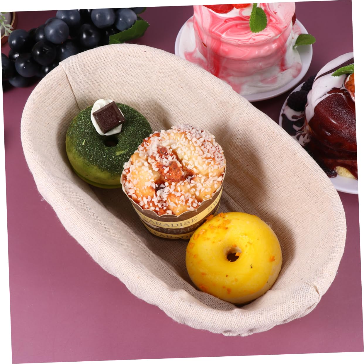 SOLUSTRE 2 Sets Rattan Proofing Baskets with Fabric Liner Cover Oval Shape Bannetons for Artisan Bread Baking Smooth Design for Home Bakers