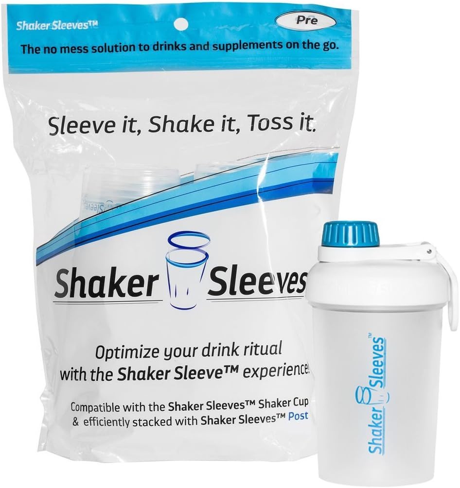 Shaker Sleeves Fitness Bottle Shaker and Sleeves 14oz Bundle