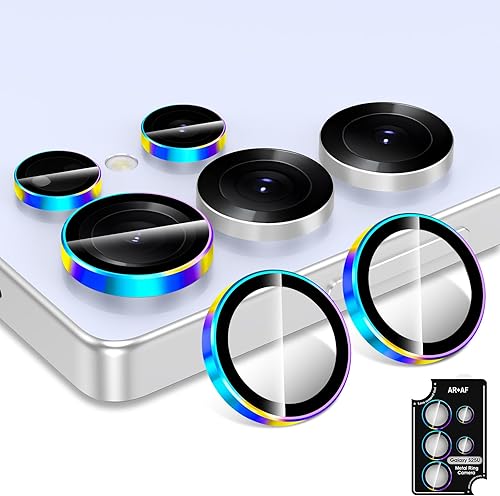 Vista 65 de para Samsung Galaxy Z Flip 7 Protector de Lente de Cámara, Cubierta de Lente de Vidrio Templado con Anillo de Metal Individual, [Fuerte Adhesión] 1