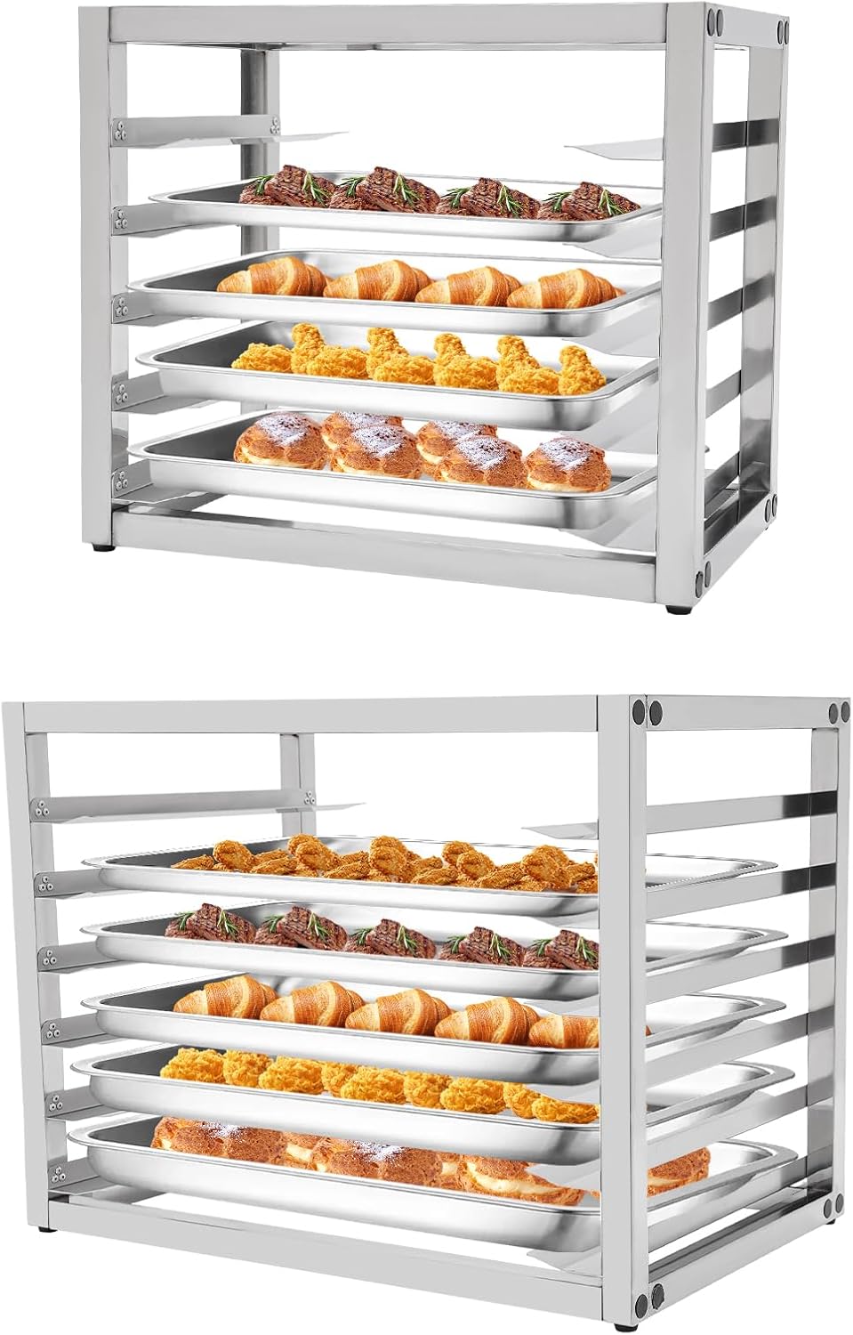 Amazon.com: HinLIaDa 5 Tier Bun Pan Rack, Aluminum Bakery Rack for Half ...