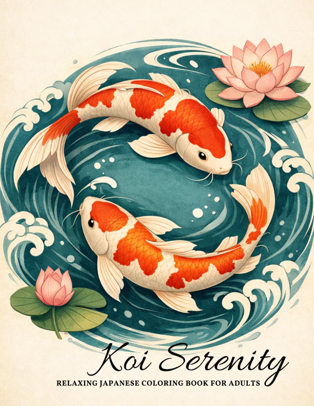Koi Fish Coloring Book: Beautiful Japanese Designs for Relaxation and Stress Relief