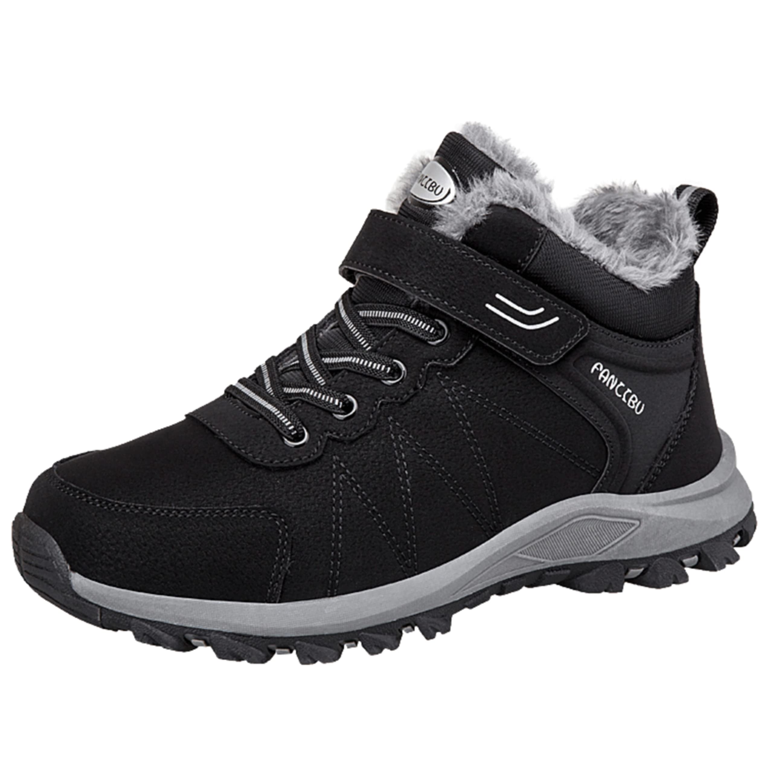 MAIZUN Womens Winter Snow Boots Fur Lined Winter Ankle Boots Outdoor Hiking Walking Trekking Shoes