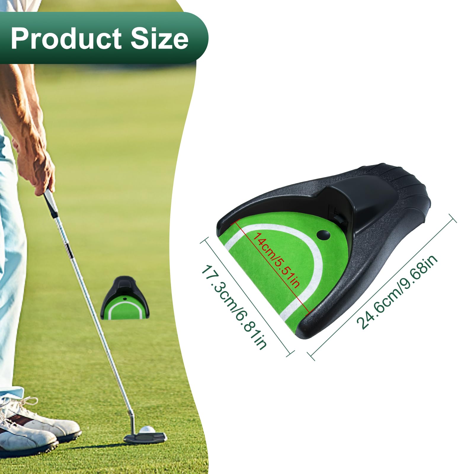Shu-Ran パッティングマシン ボールリターン付き ゴルフパッティングカップ ゴルフトレーニング補助具 屋内外庭庭用 Amazon | Shu-Ran パッティングマシン ボールリターン付き ゴルフ